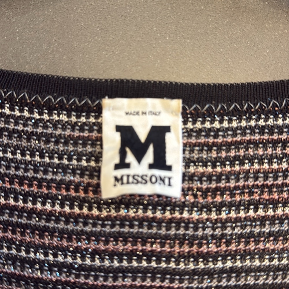 Missoni Black and Gray V-Neck Sheath Dress - Picture 2 of 3
